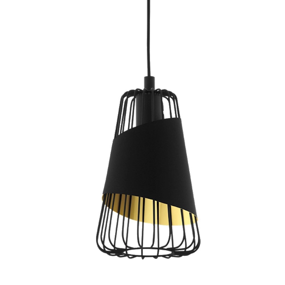 Pendant lamp Austell 16cm black with gold