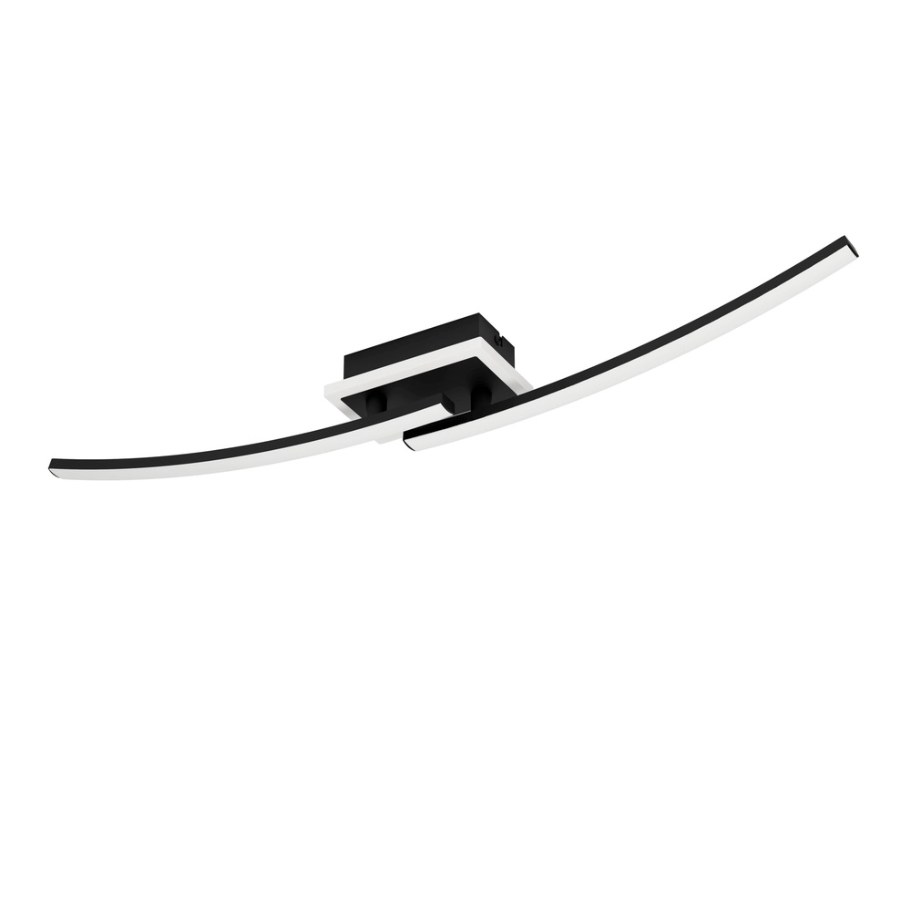 Ceiling lamp Lungolago LED - black - square