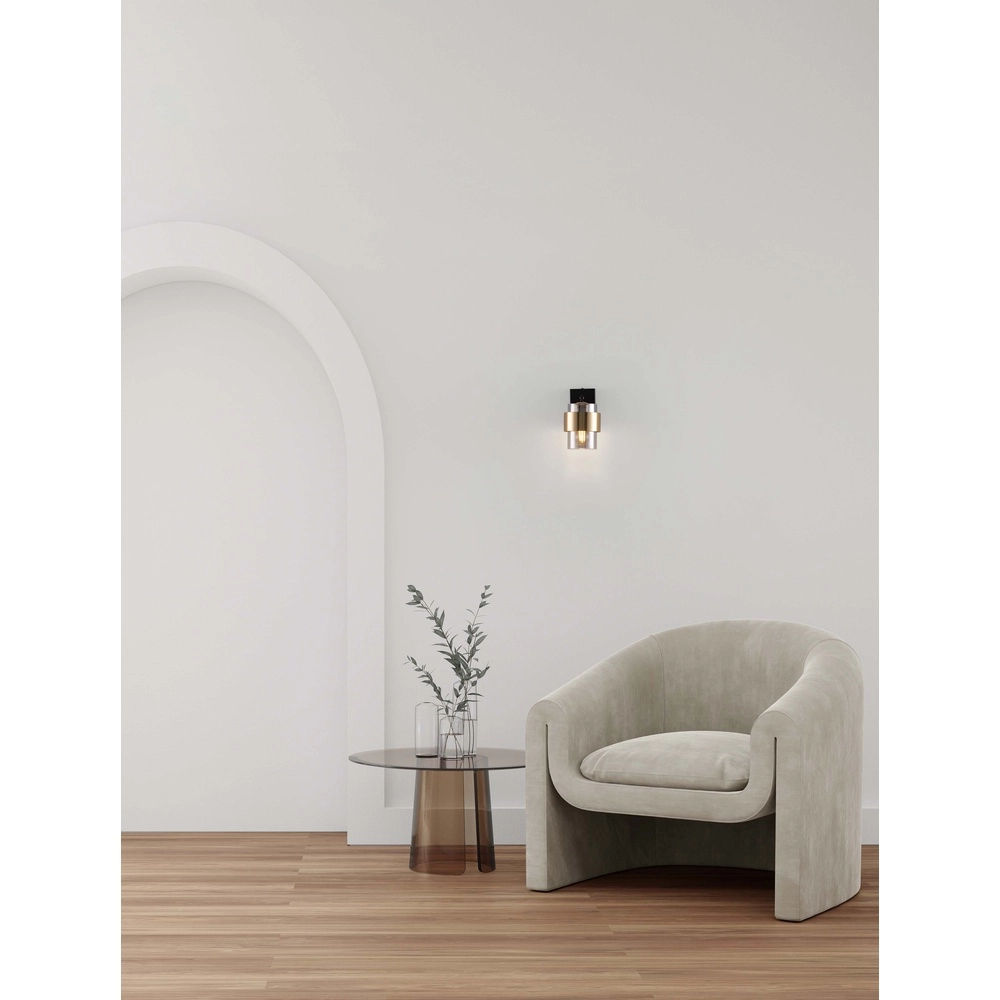 Wall lamp Sianna black with gold Lyora 5212017452627