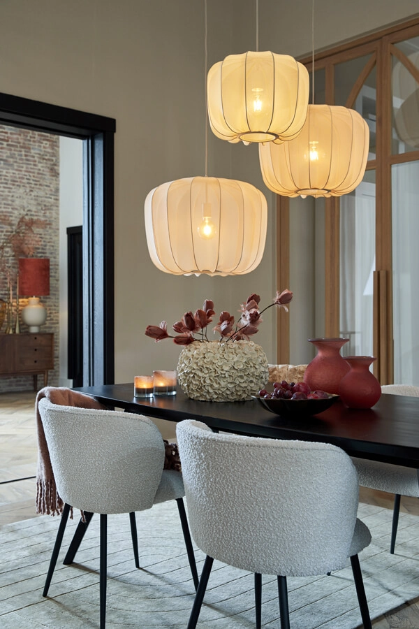 Japandi pendant lamp Plumeria cream Ø 40cm Light & Living 8717807651398