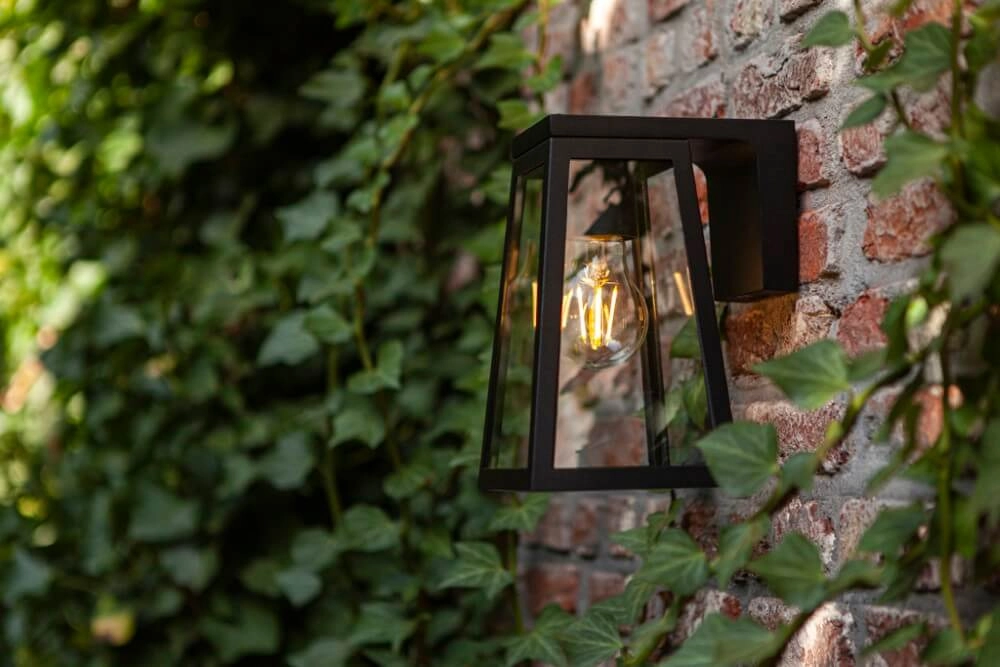 Design wall lamp Fia solar black Lutec 6939412014999