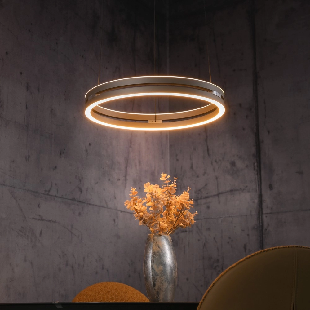 Office pendant lamp Pure E-Loop bronce - Ø 50cm Paul Neuhaus 4012248398357