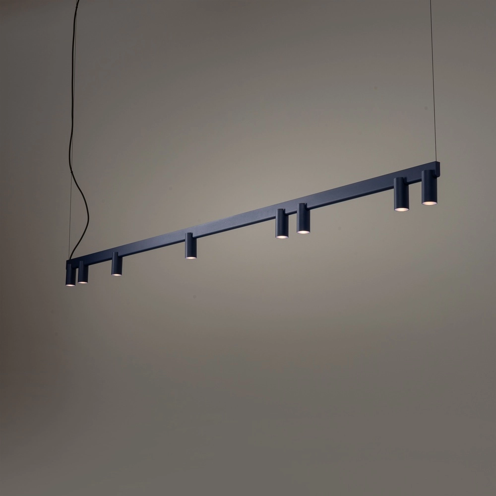Design pendant lamp Fourty 8-light navy blue