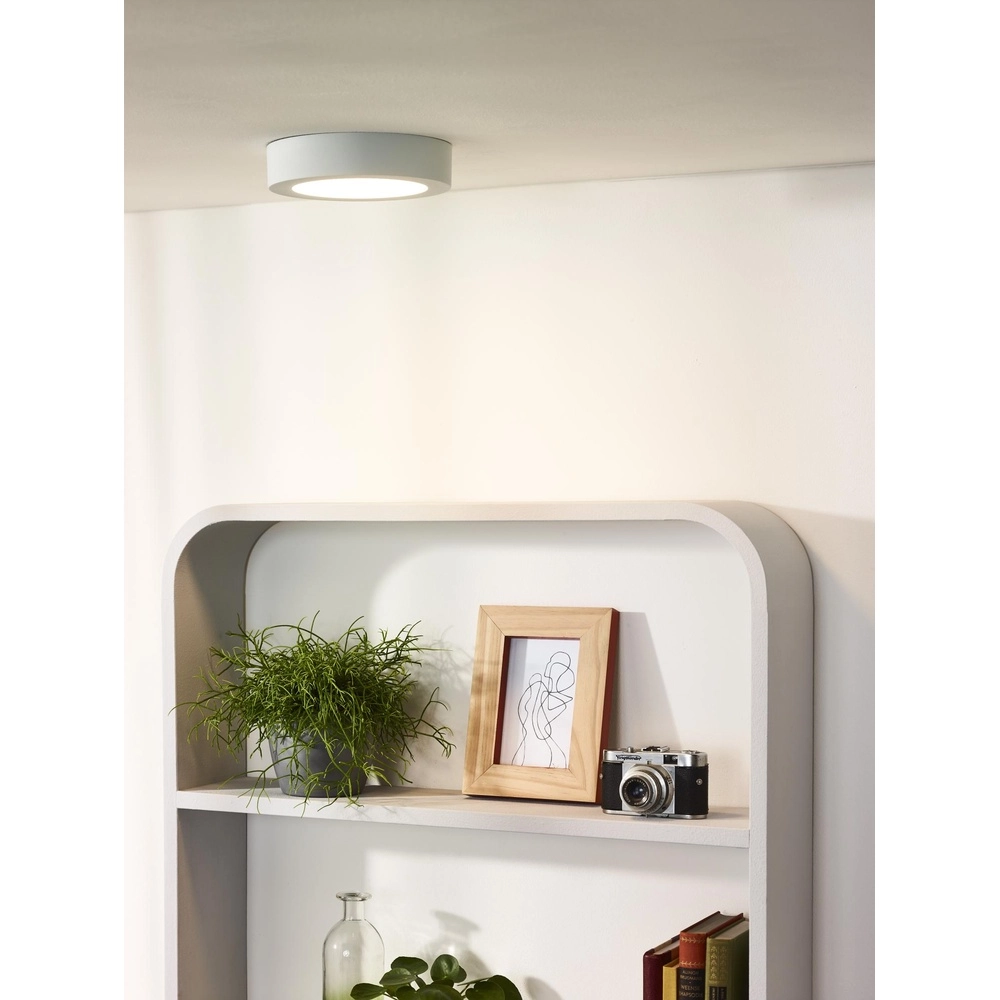Ceiling light Brice-Led Ø 18cm - IP44 white Lucide 5411212281296