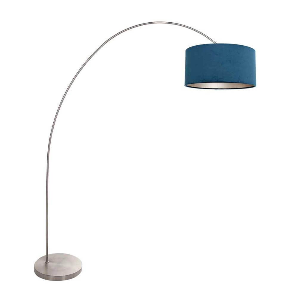 Arc lamp Solva metal with blue cap