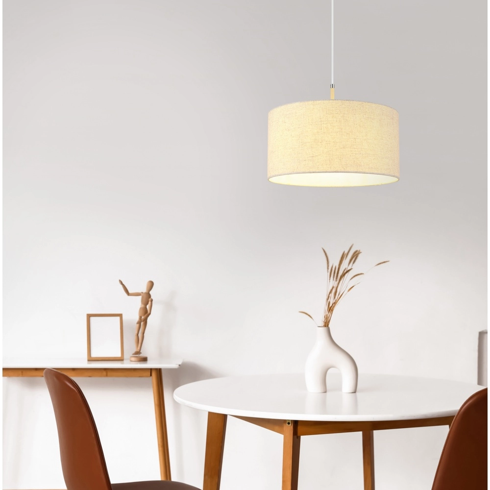 Pendant lamp Deleon sand brown Ø 40cm Globo 9007371575909