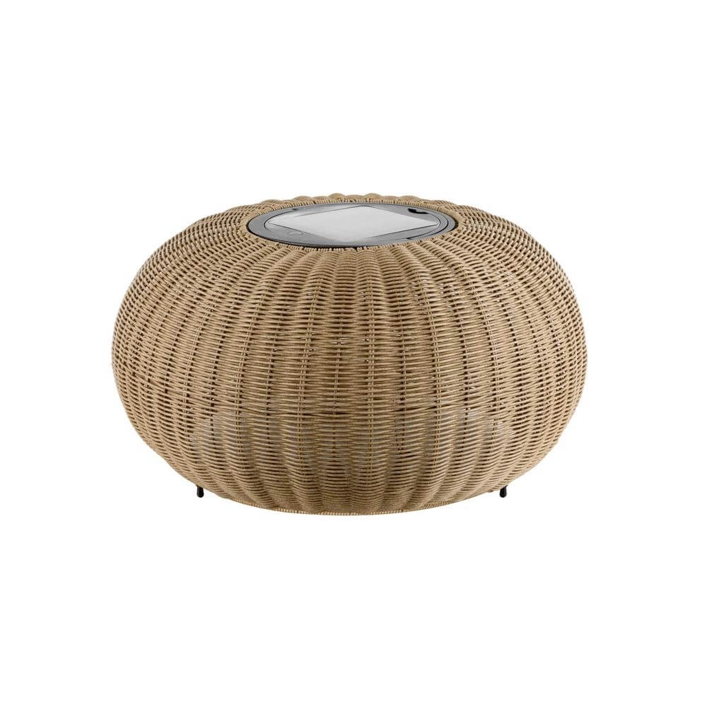 Low floor lamp Adegan Flat Solar solar rattan SLV 4024163296618