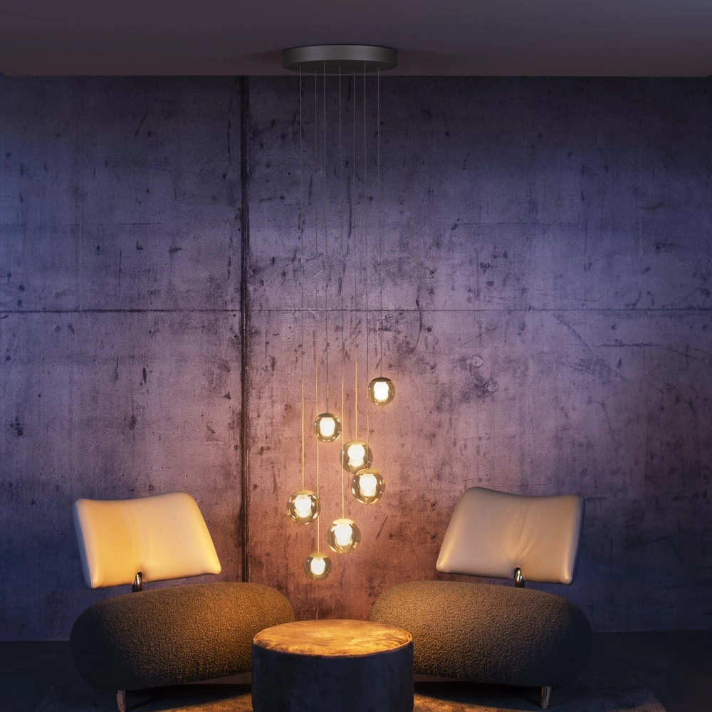 7-light pendant lamp Pure Popup Bronce Paul Neuhaus 4012248396681