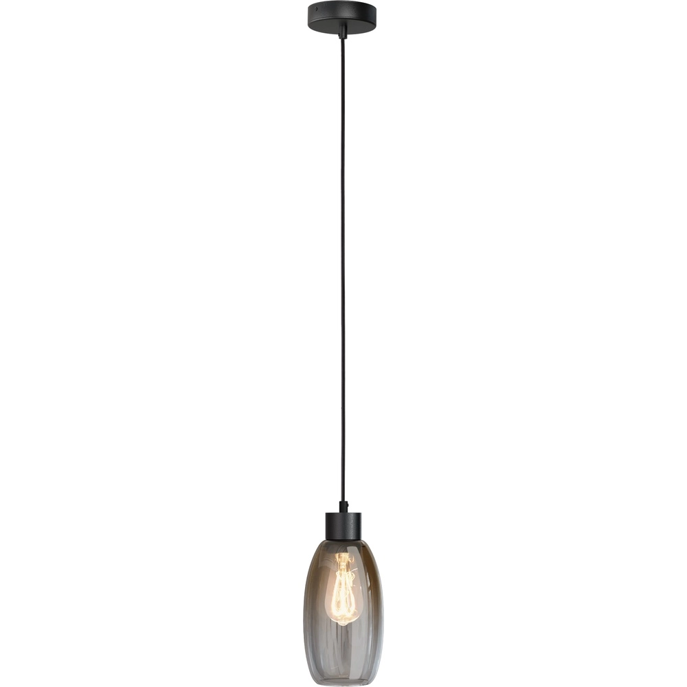 Glass pendant lamp Olive Ø 12.5cm - black