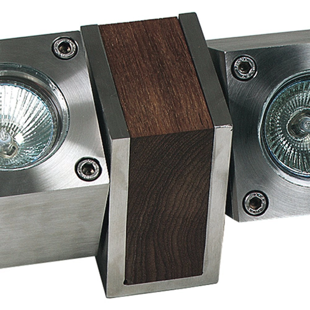 Garden spotlight Q-Bic Teak 2-light - 20cm Royal Botania