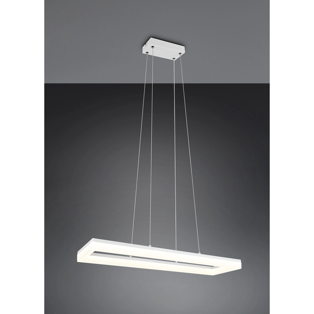 Sleek pendant lamp Camino white Trio 4017807655780