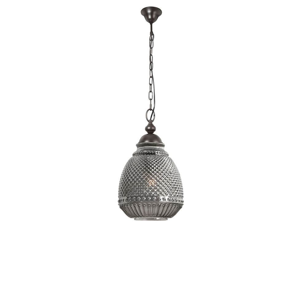 Pendant lamp Toulon Grey glass Lyora 5212017411723