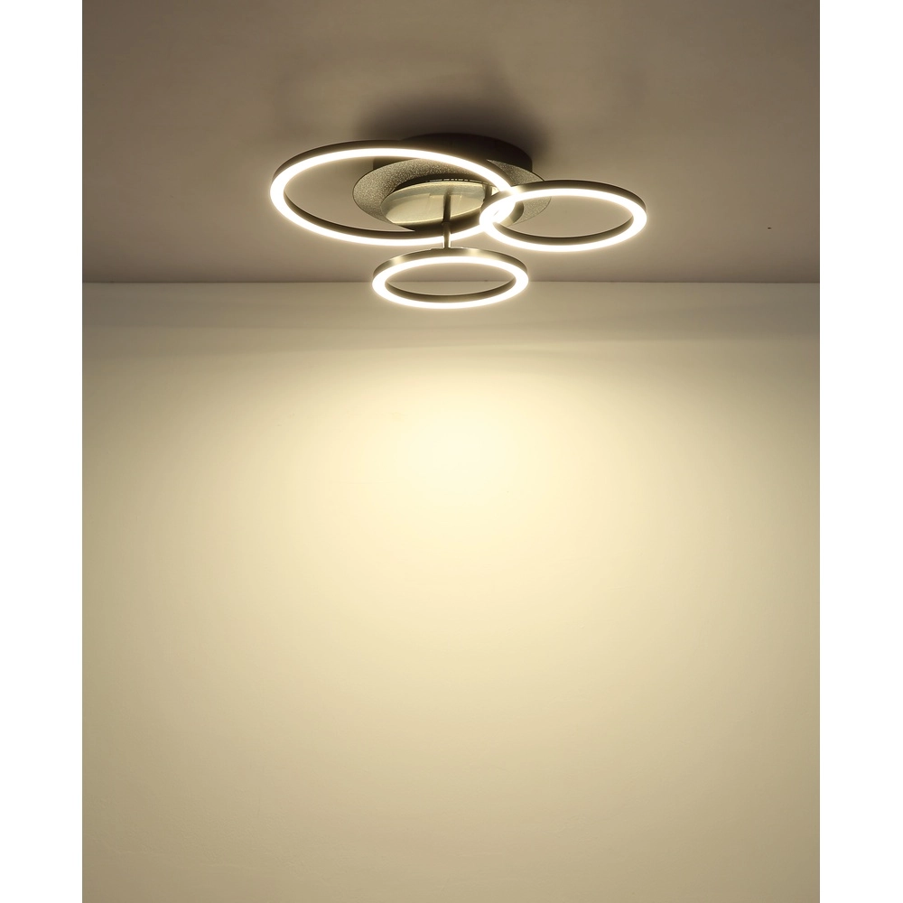 Black ceiling lamp Norberto 3 rings Globo 9007371572830
