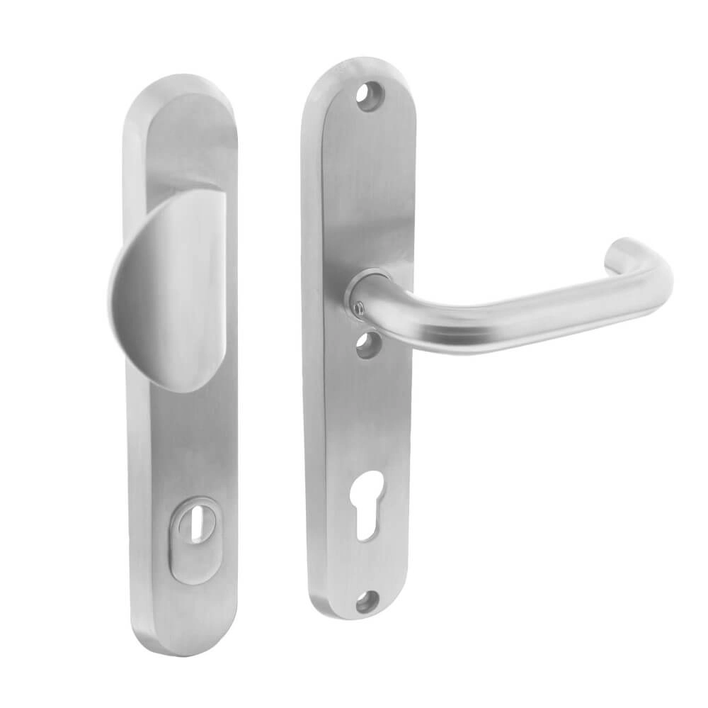 Front door fittings Vurano core pull protection oval PC 92mm stainless steel