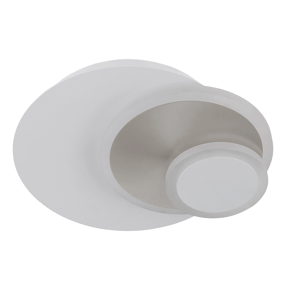 White wall lamp Odonell with wood
