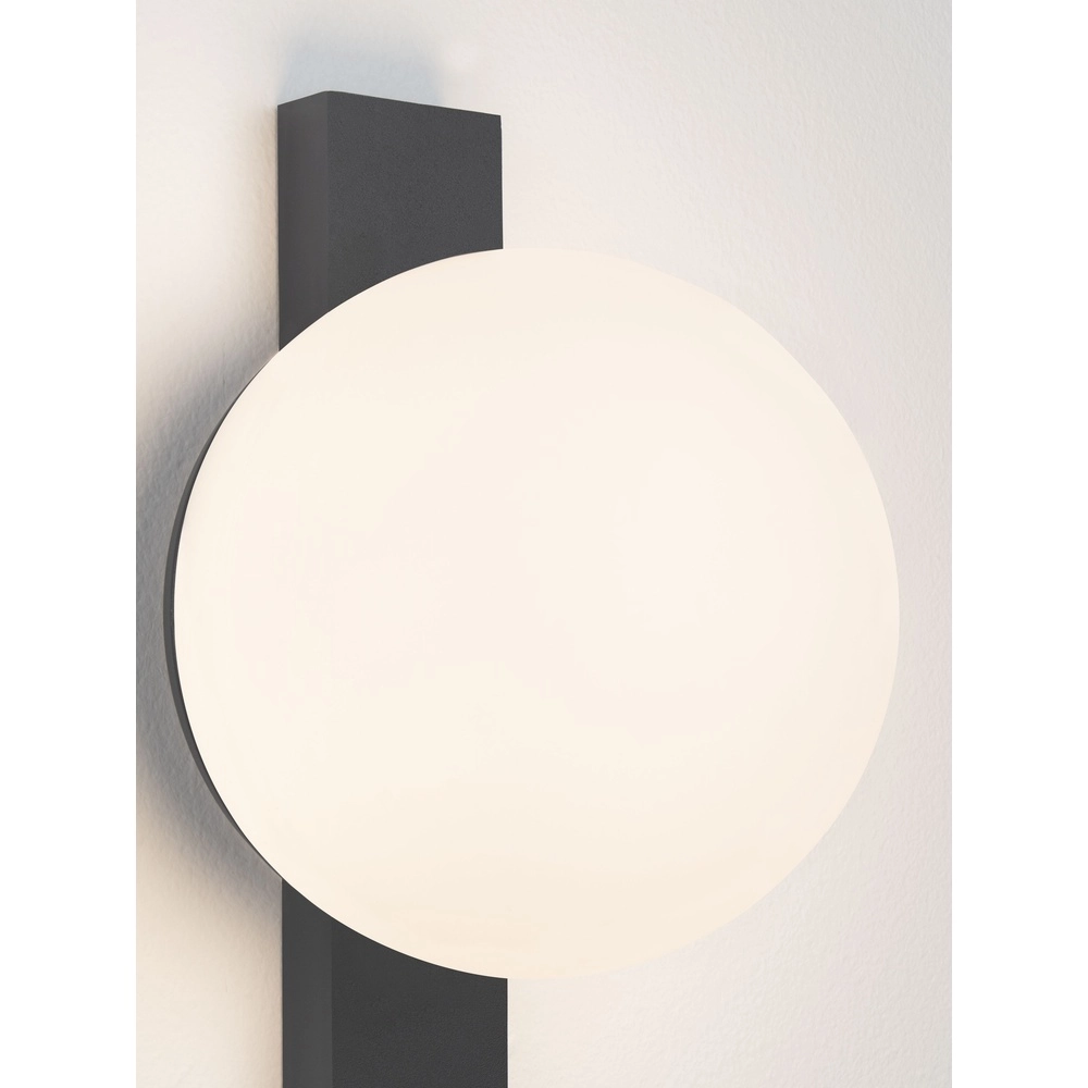 Unique wall lamp Remi black with white sphere Lyora 5212017494467