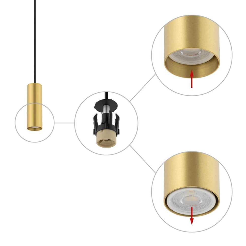 Narrow pendulum Fourty S gold Lyora 5903139107662