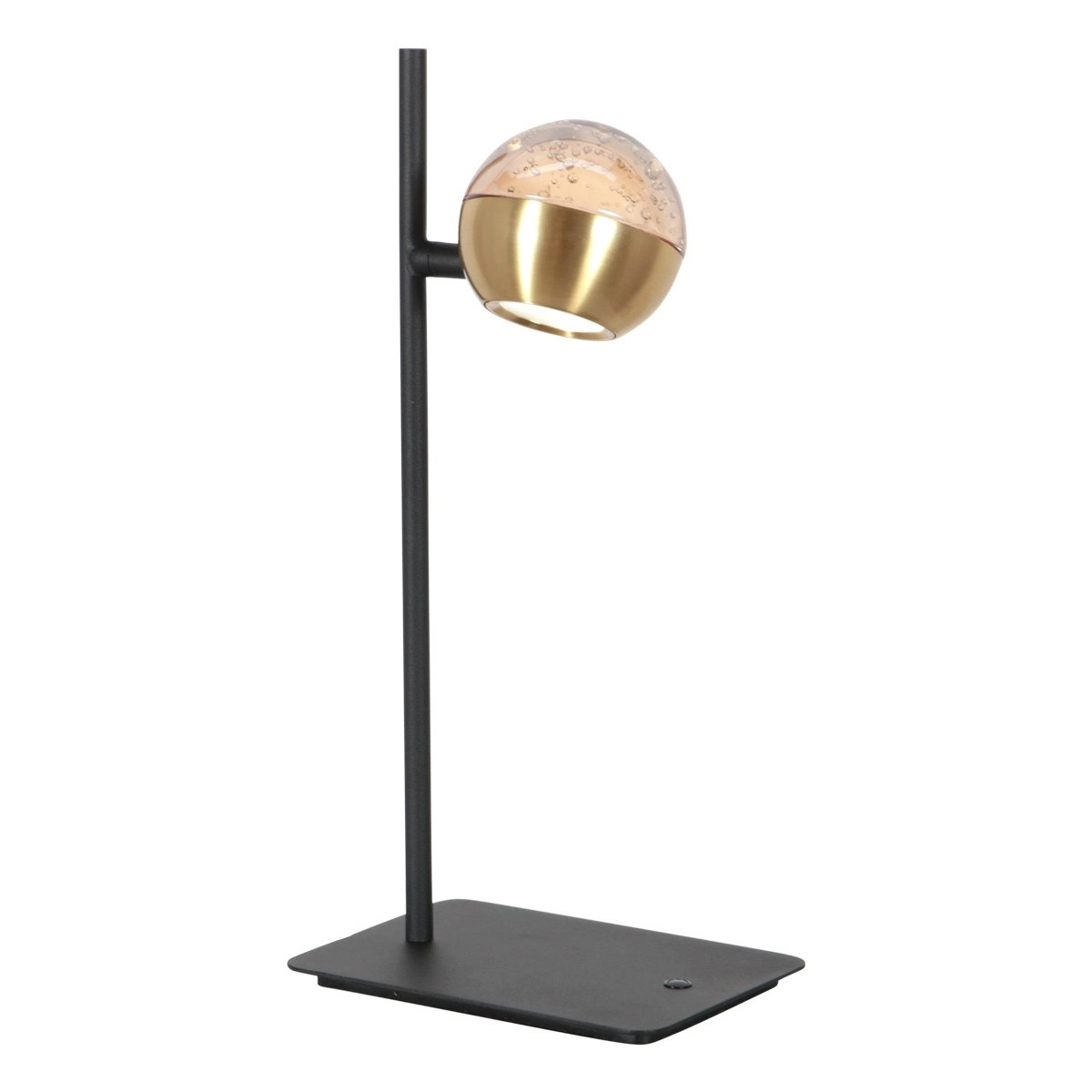 Led desk lamp Belluno brass with black - dimmable