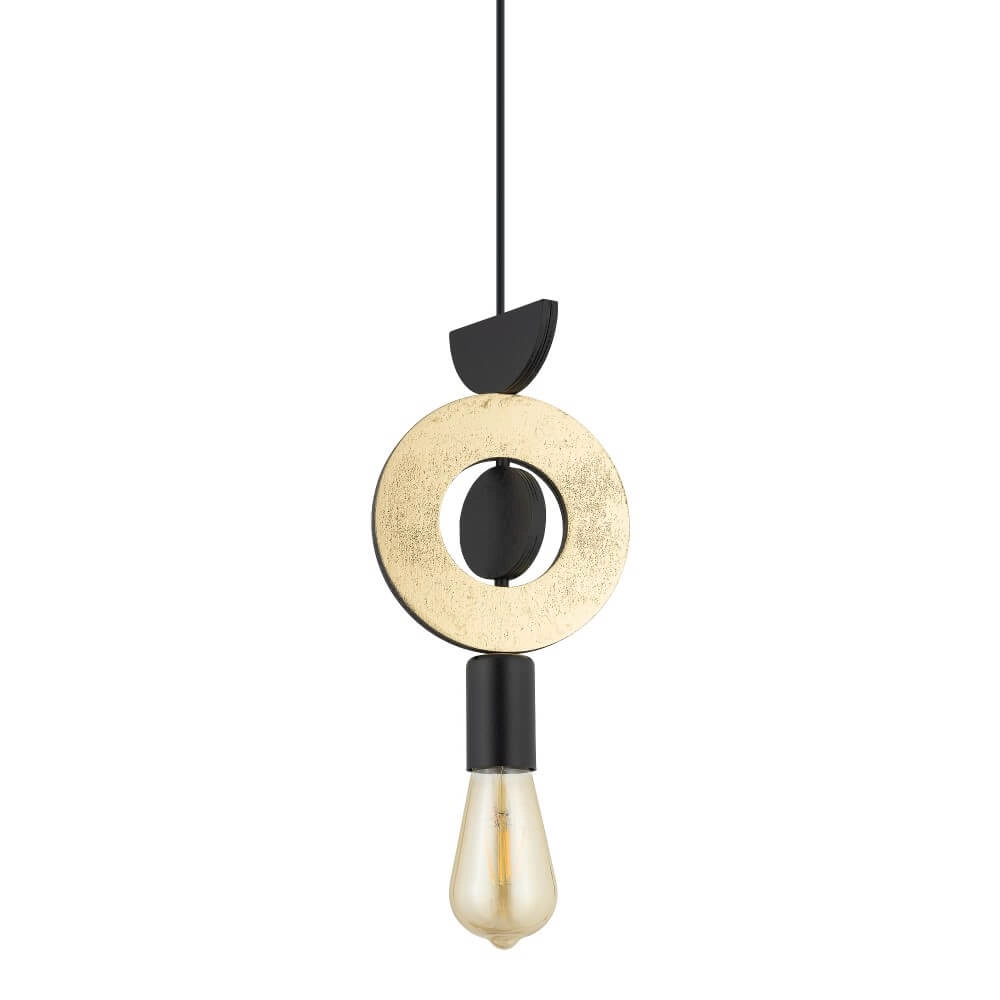 Design pendant lamp Drops Wood F 1-light black Lyora 5903139111805