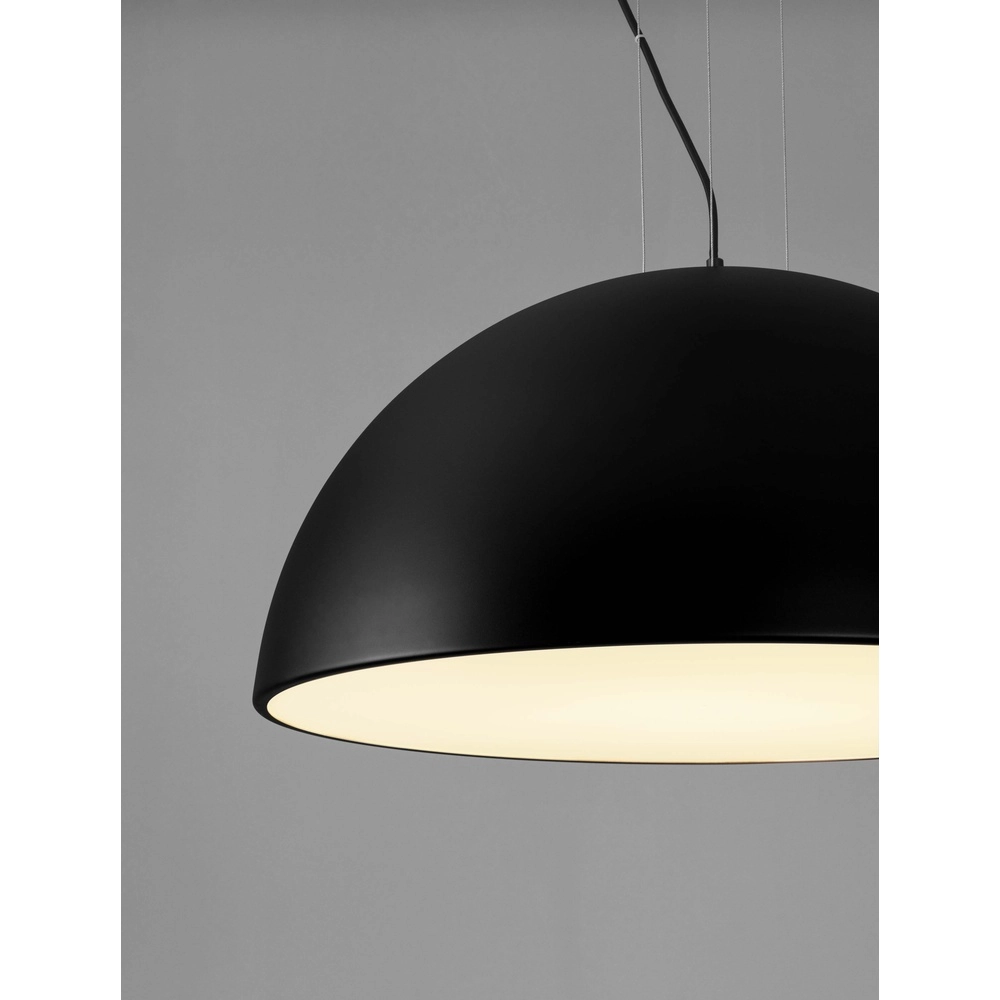 Sleek pendant lamp Tholos black Ø 70cm Lyora 5212017457882