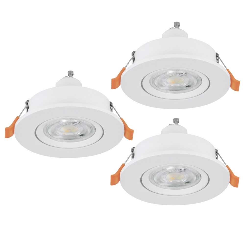 Set of 3 recessed spotlights Barranco white Ø 9cm - 4,5W - 3000K