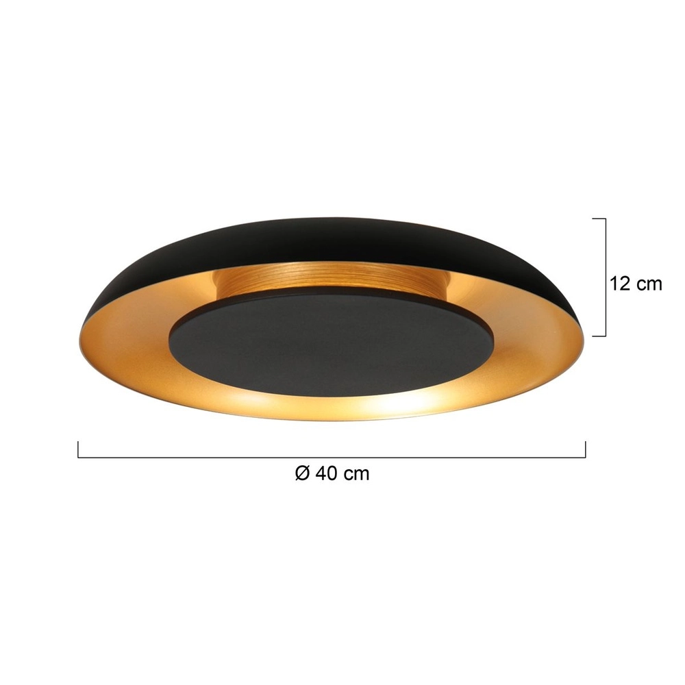 Ceiling light Golden Veil black Ø 40cm Steinhauer 8712746180299