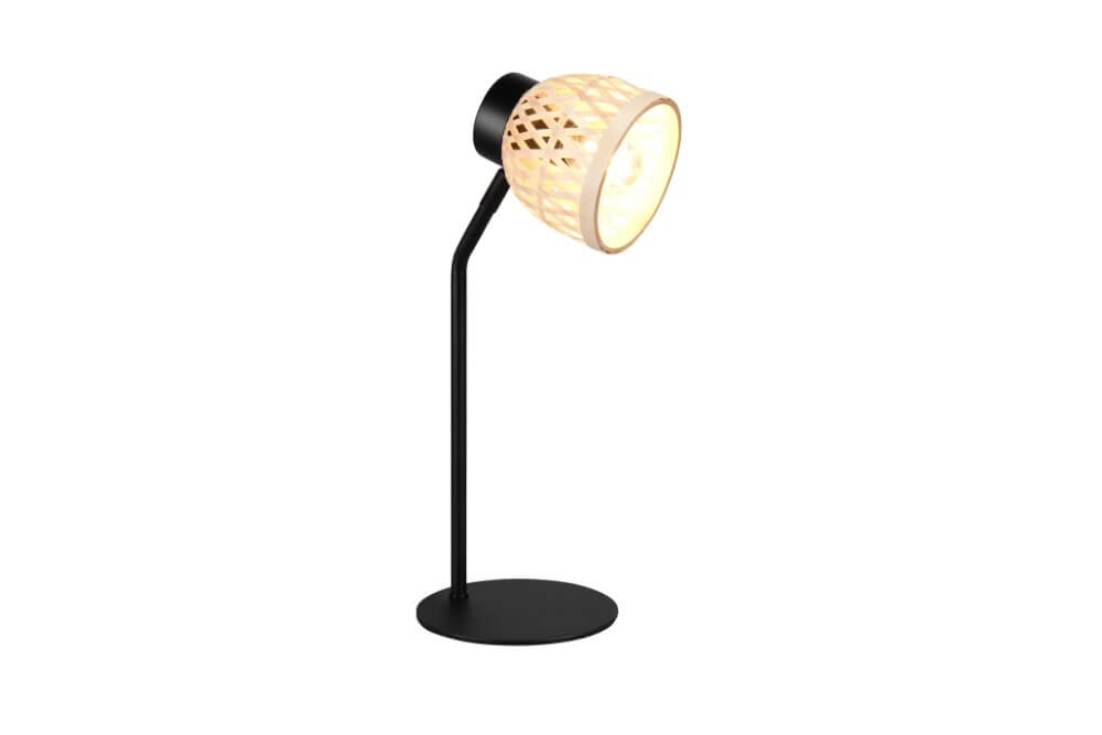Black table lamp Laurent with cream cap Trio 4017807637571