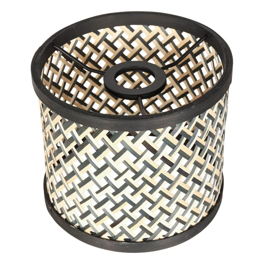 Wall lamp Stang with dimmer black and bamboo cap Steinhauer 8712746172089