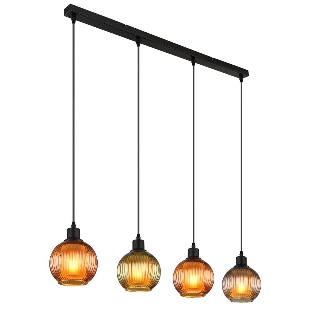 Pendant lamp Zumba Coloured glass 4-lights