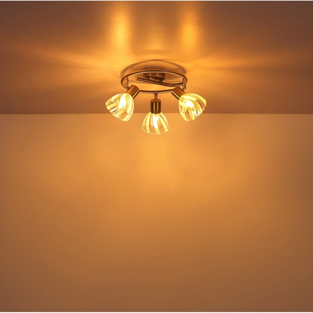 Ceiling lamp 3-lights Zachery nickel Globo 9007371533480