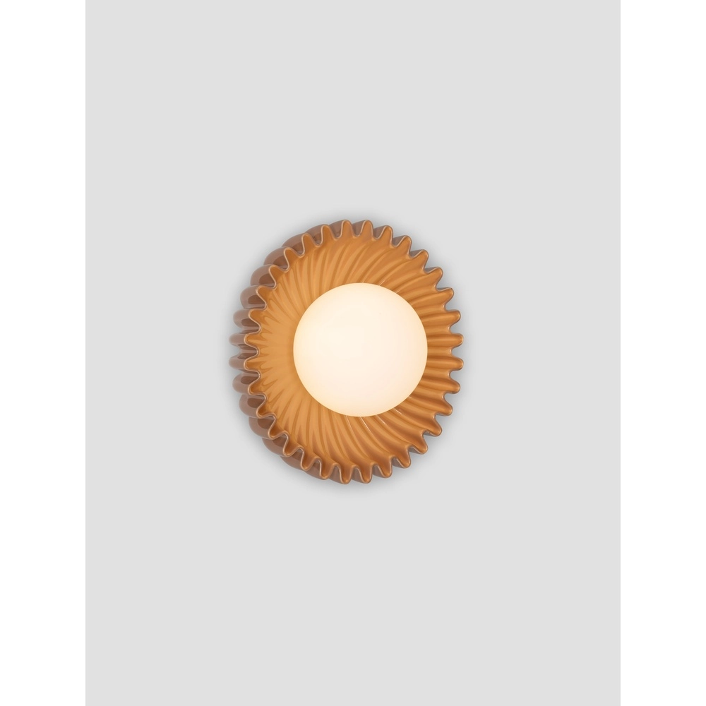 Wall lamp Petel caramel brown with white glass Lyora 5212017483973