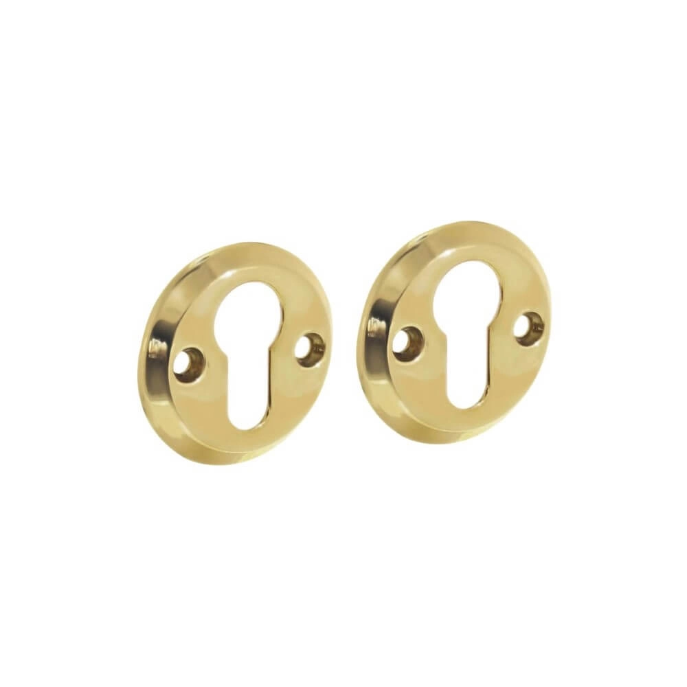 Set of 2 Cylinder Rosettes Tira Round brass lacquered screw