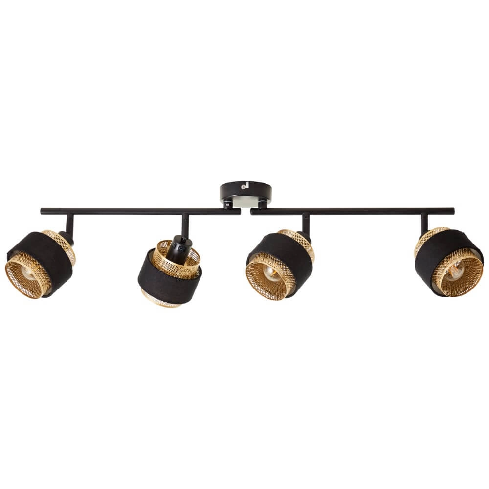 4-light ceiling lamp Grove black with gold Brilliant 4004353424120