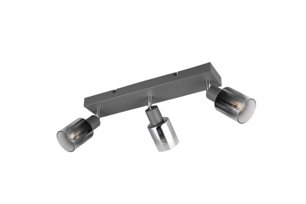 3-light ceiling lamp Cadiz black Trio 4017807615777