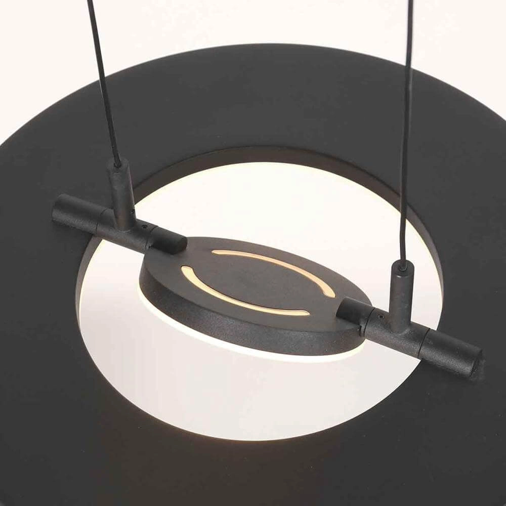 Sleek pendant lamp Soleil Ø 32cm black Steinhauer 8712746176681