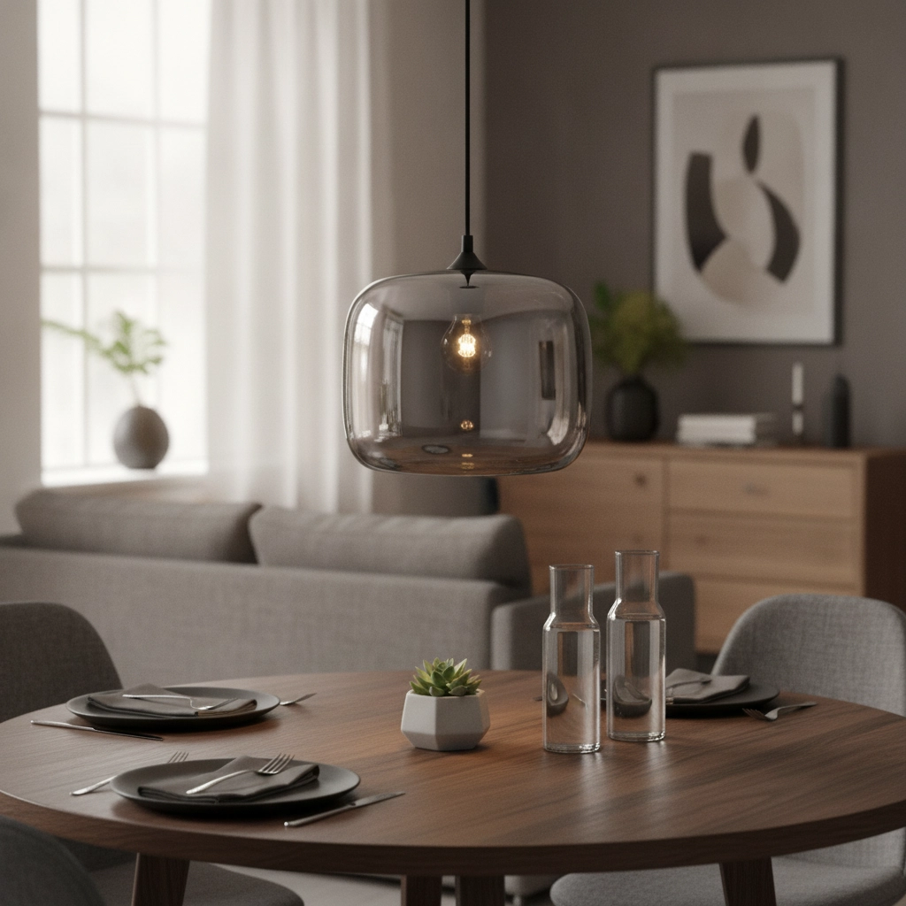 Pendant lamp Savaz chrome glass Ø 28 x 23cm