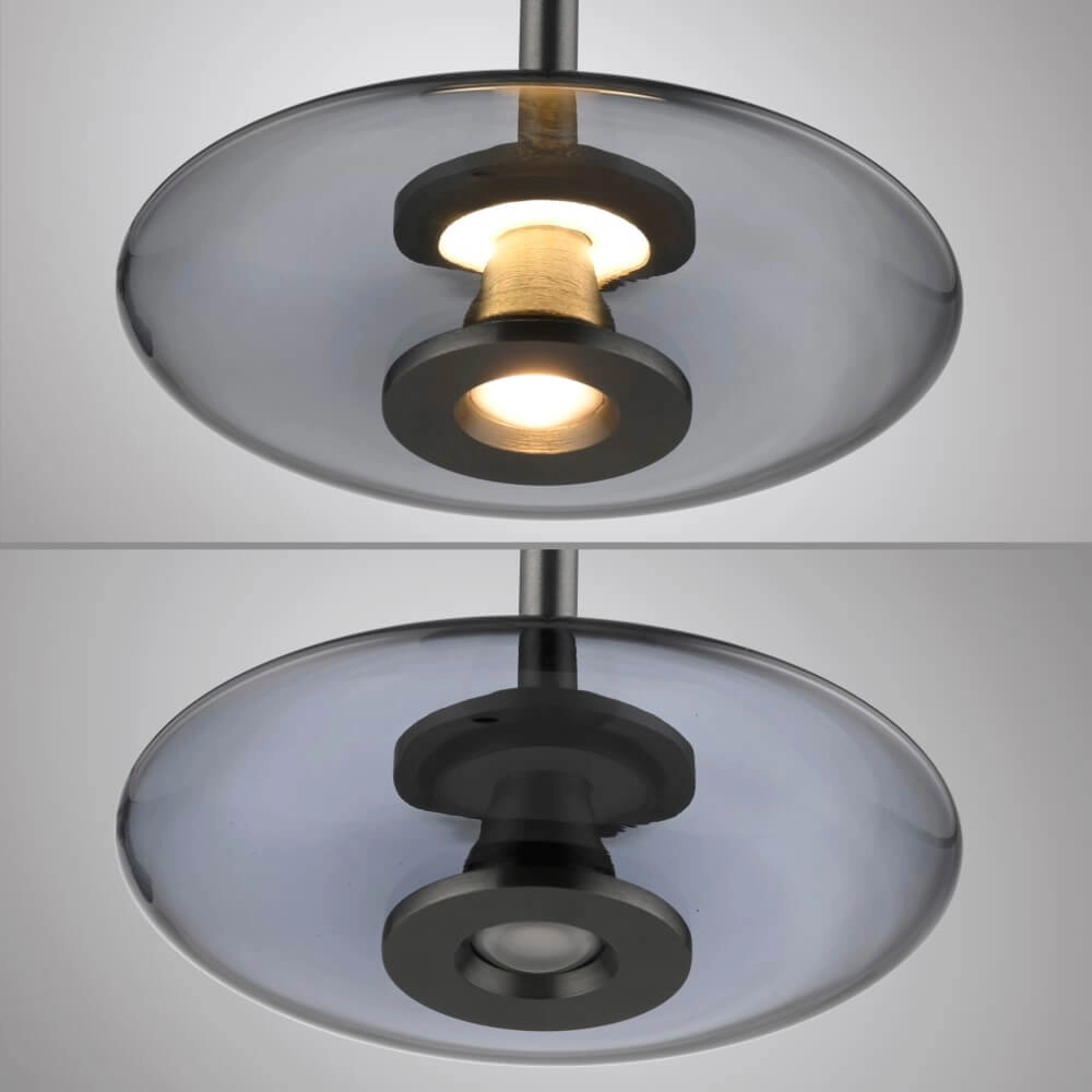 Design hanging lamp Pure Vitrum gray Paul Neuhaus 4012248383957