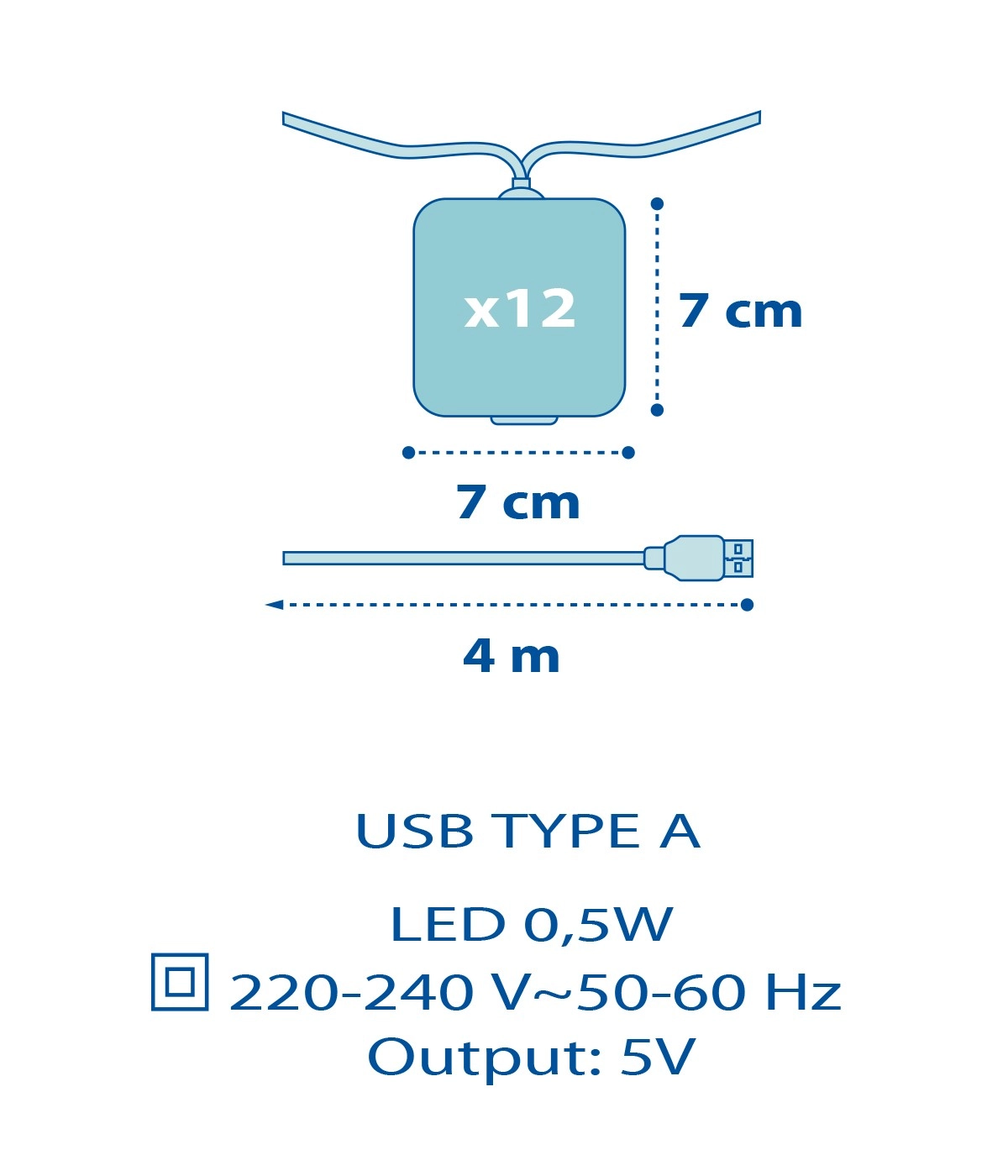 String lights Little Jungle blue Dalber 8420406761152