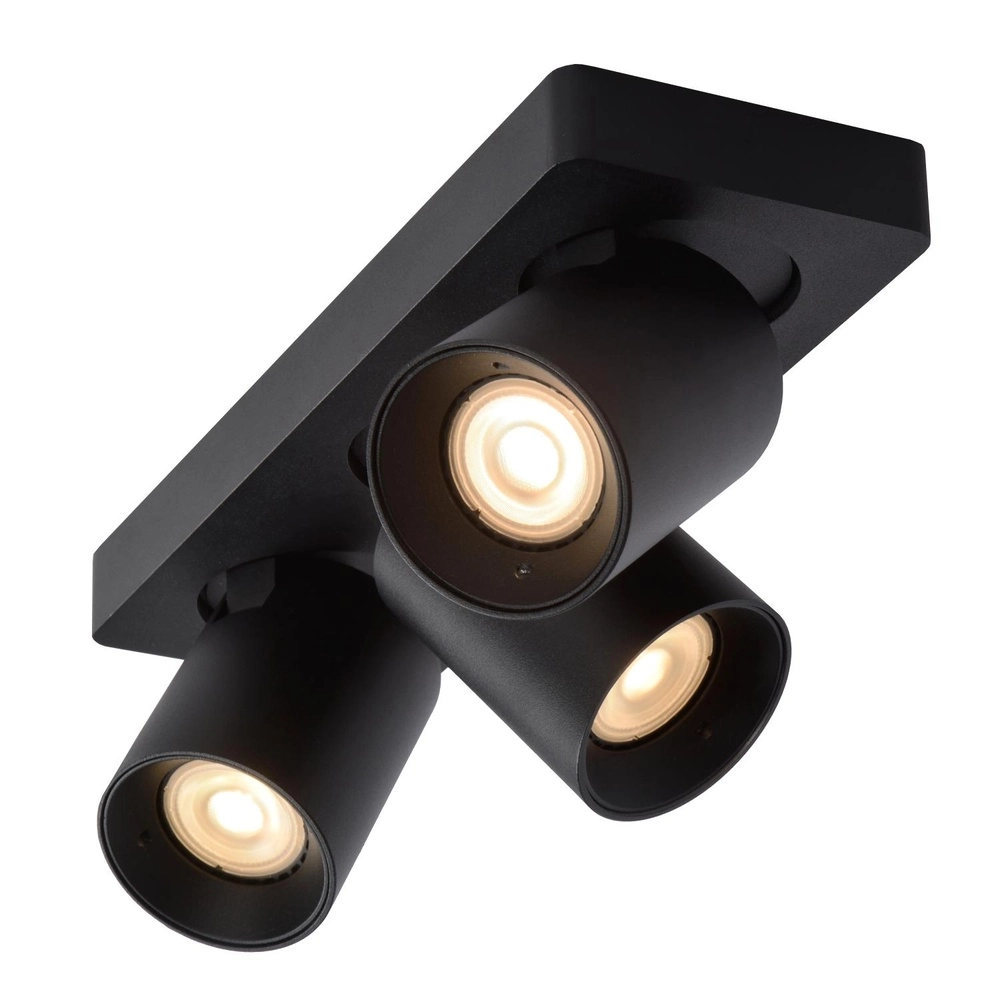 Ceiling spotlight Nigel 3-light black Lucide 5411212092571