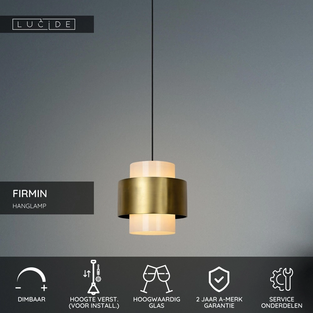 Modern pendant lamp Firmin Ø 30cm Lucide 5411212451651