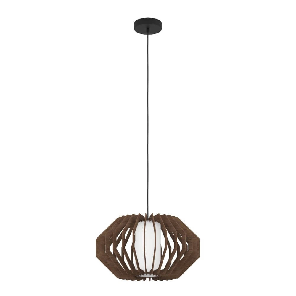 Modern hanging lamp Rusticaria made of wood
