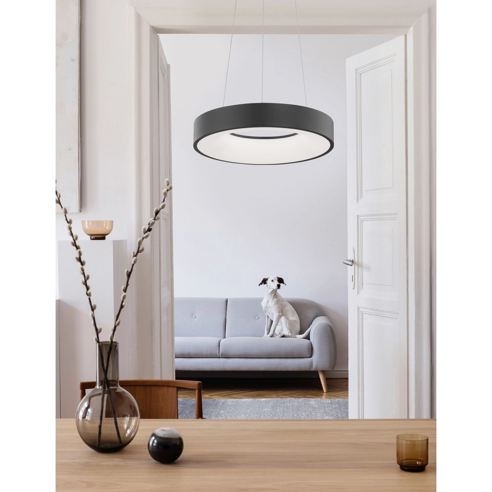 Pendant lamp Rando Thin black Ø 38cm