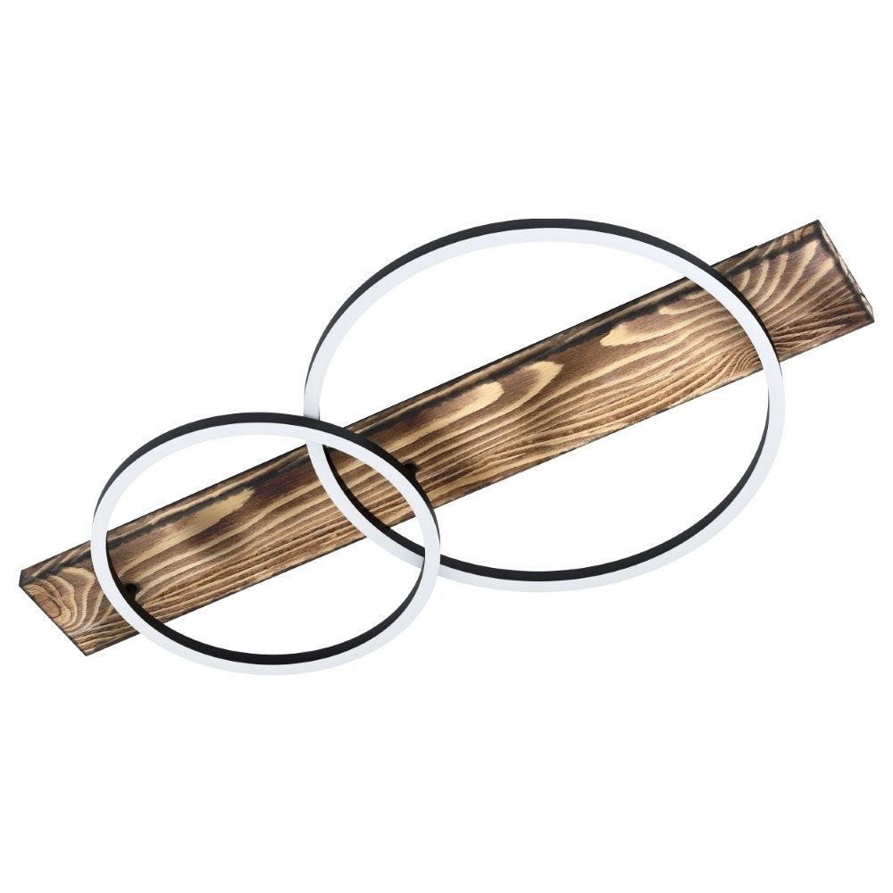 Led ceiling light Boyal with wood