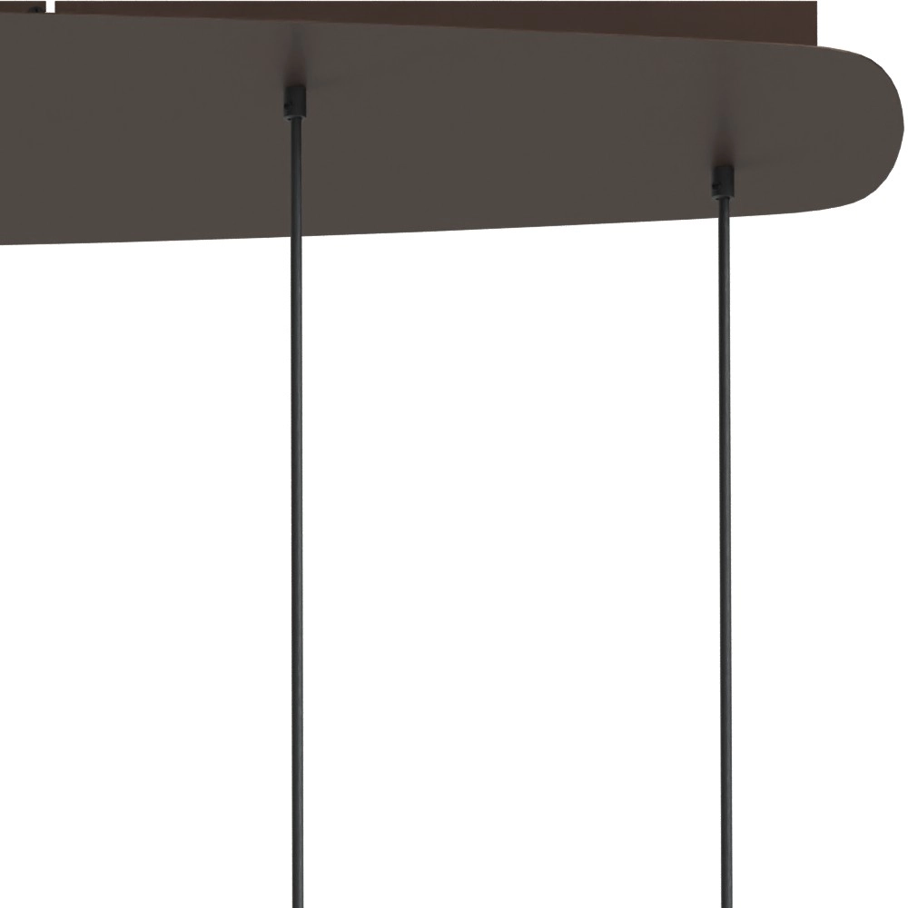 6-light pendant lamp Lisbourg Cocoa with off white cap Masterlight