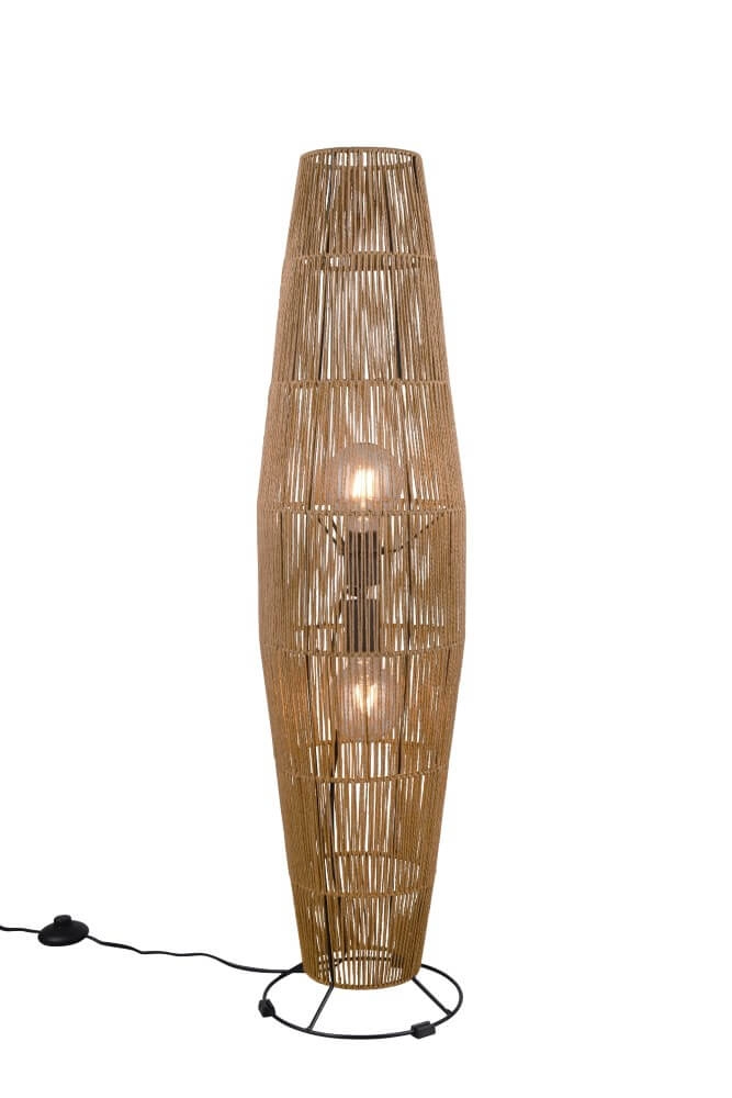 Rattan wire lamp Miki portrait