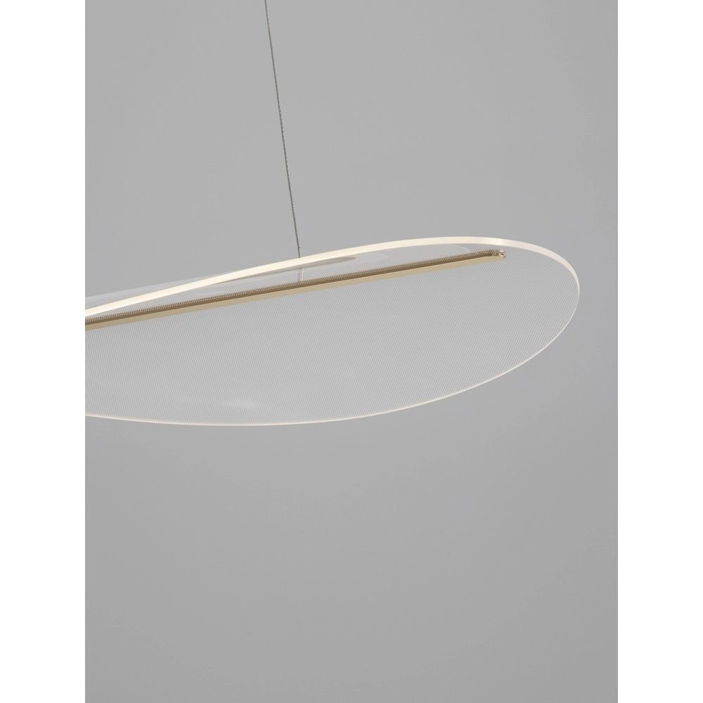 Pendant lamp Agos gold with plastic wide Lyora 5212017439413
