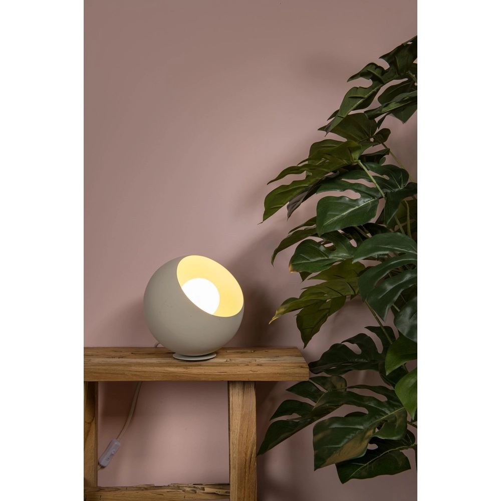 Table lamp Doredos Ø 20cm sand brown Lucide 5411212510037