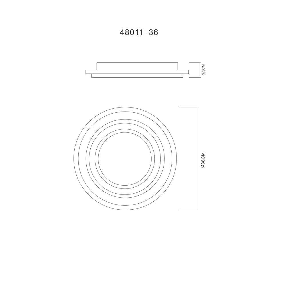 Ceiling light Sabatino white Ø 38cm Globo 9007371443154