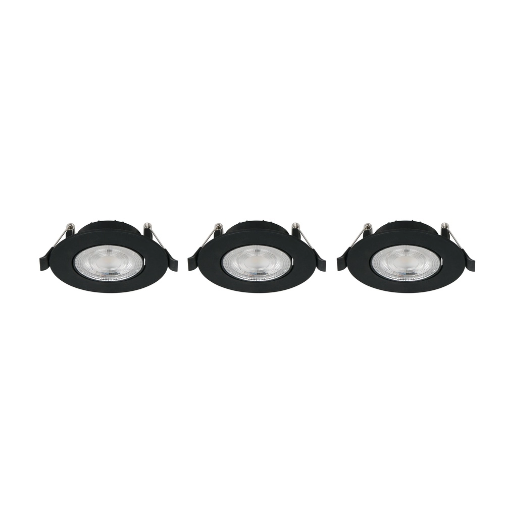 Set of 3 recessed spotlights Altai Black Trio 4017807712254