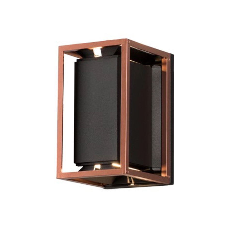 LED outdoor lamp Vale Up-Down black with red copper